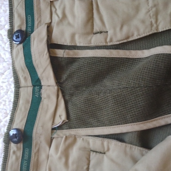 Austin Reed Olive Green Pebbled Cotton Pants 36 - 30.5 - Picture 11 of 16